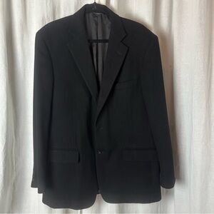 Pronto Uomo Men's 44L Black 100% Cashmere Sport Coat Blazer Jacket 2-Button